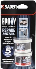 Colle Epoxy SADER Répare Métal Soudure à Froid, Travaux de carrosserie 80 Gr