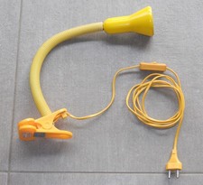VINTAGE - Ancienne Lampe flexible à pince jaune - LISEUSE BUREAU