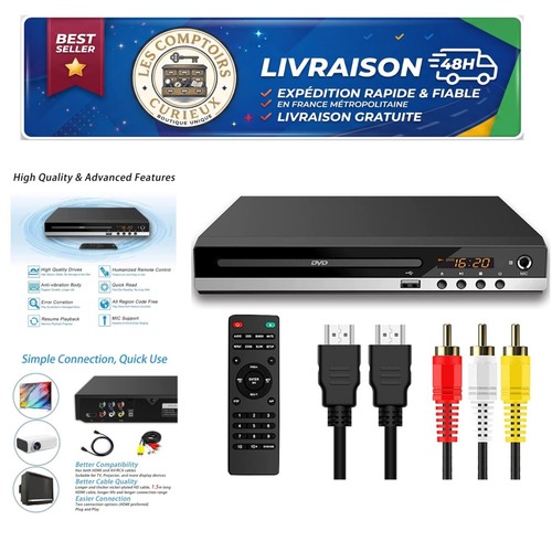 Lecteur dvd hdmi - 1080p, toutes