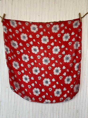 Foulard carré soie vintage - foulard, de