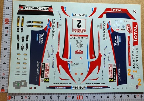 Decals peugeot 207 s2000 - 1/24,