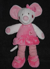🍀Doudou Souris Rose Blanc