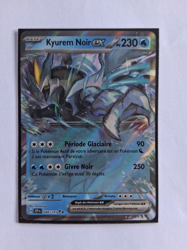 Carte pokemon kyurem noir - noir, ex