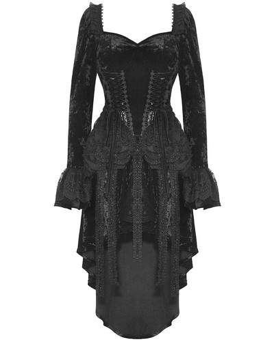 Robe low velours et - en,
