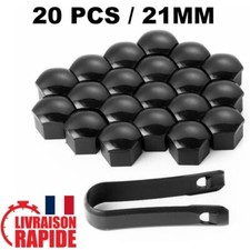 20pcs 21mm Noir Auto Moyeu Vis