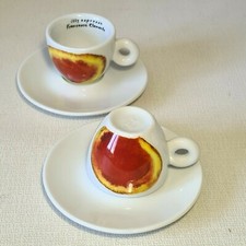 ? 2 tasses collection ILLY à café expresso EN PORCELAINE FRANCESCO CLEMENTE