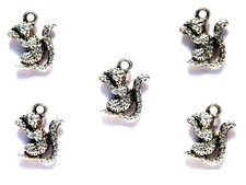 LOT 5 CHARMS/BRELOQUES plaqué argent écureuil 15*13mm (01)