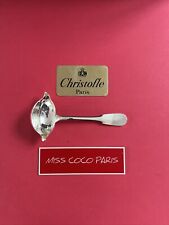 LOUCHE  SAUCE CHRISTOFLE  CLUNY GRAS MAIGRE 18CM  METAL ARGENTE TRÈS BEL ETAT.