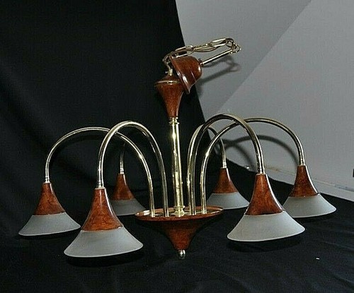 Lustre tole marron 6 - lustre,