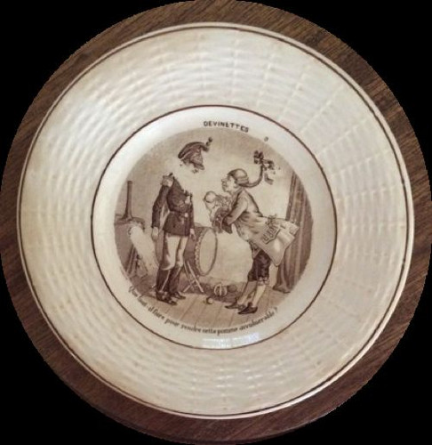 Assiette ancienne faience - assiette,