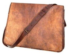 18 " Neuf Homme Cuir Vintage Complet Rabat Messager Épaule Portable Sac Mallette