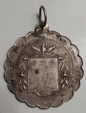 RELIGION - Medaille Communion Précieux Souvenir si vous êtes Fidèle Argent XIXe