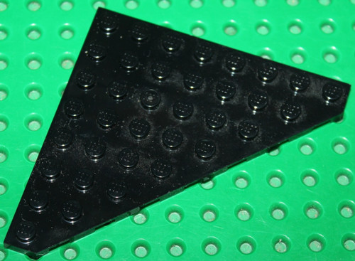 Lego black wedge plate 8x8 - plate,