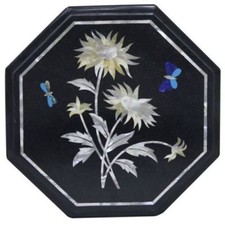 12 " Noir Marbre Café Table