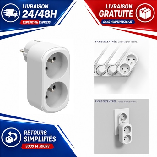 Adaptateur prise multiple - , 2