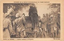 CPA GUERRE DANS LA SOMME CUISINE ROULANTE ET SENEGALAIS