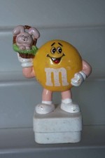 M&M'S RARE FIGURINE BOUCHON PASTILLE JAUNE LAPIN PAQUES 8 CM HAUT 1992