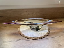 Grande coupe à fruits en cristal  signée Art Vannes made in France