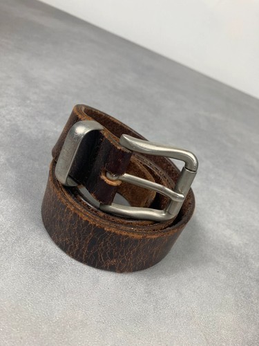 Ceinture cuir marron vintage