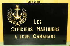 Plaque funéraire les Officiers Mariniers à leur camarade