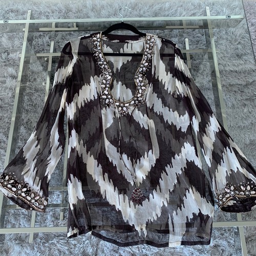 Kareena brown white silk - brown, &