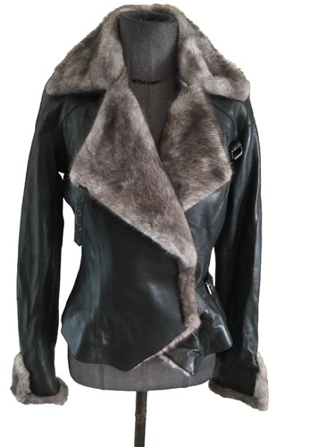 Sublime blouson cuir vison - cuir,