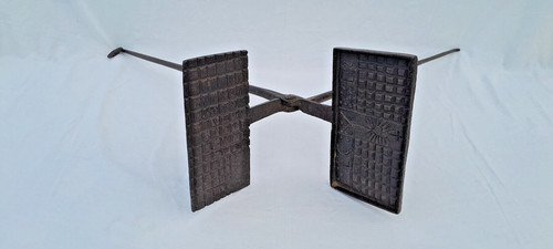 Outil ancien gaufrier fer - gaufrier,