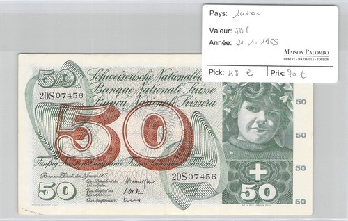 Billet suisse francs - billet,