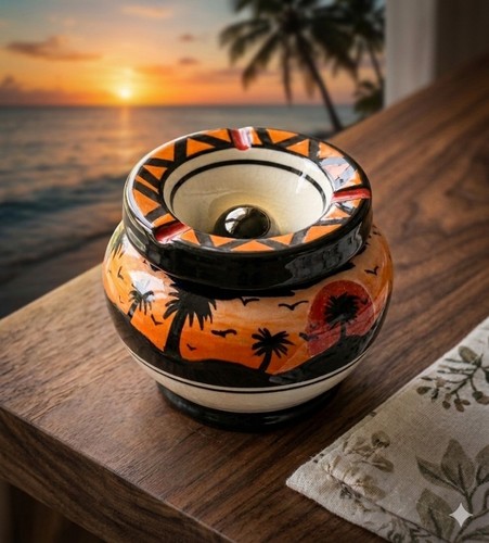 Cendrier artisanal terre - cendrier,