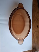 Cocotte ovale en verre fumé