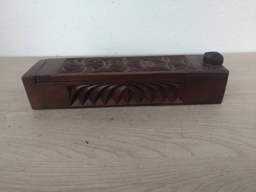 Plumier bois decore - en,
