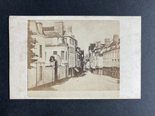 France, Troyes, rue, vintage albumen print, ca.1870 Tirage vintage format CDV,