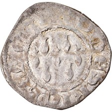 [#878374] Münze, Frankreich, Bretagne, Jean IV de Montfort, 1/2 Gros, 1345-1399,