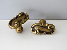▨7X7mm lot de 2 Poignées, Boutons de Porte ou Fenêtre en Laiton, Style Louis XV