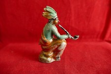 Plomb creux Indien fumant le calumet  de la paix  - Figurine Plomb Creux GM