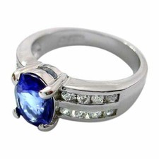 925 Argent Ovale Tanzanite
