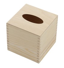Boîte mouchoirs bois carrée cache-tissu déco rustique DIY  