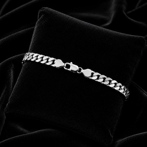 Lourd homme argent massif plat - homme,