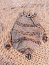 Ancienne bourse perles enfant poupée collection vêtement déco brocante shabby