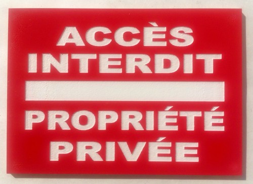 Plaque panneau accès - panneau, interdit