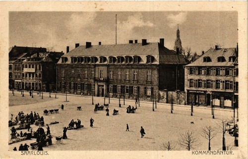 Cpa saarlouis kommandantur - ak,