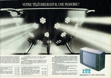 Publicité Advertising 019  1985    téléviseurs ITT  groupe Setton  (2 pages)