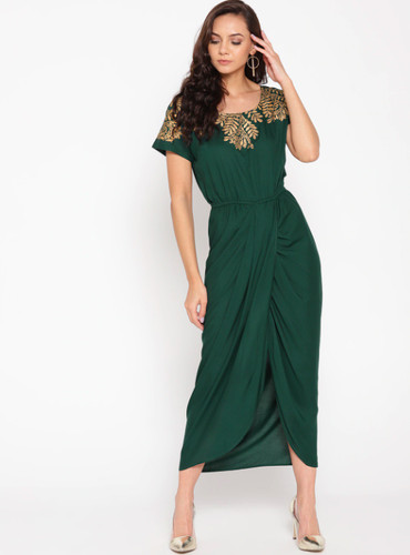 Robe indienne enveloppante - , de