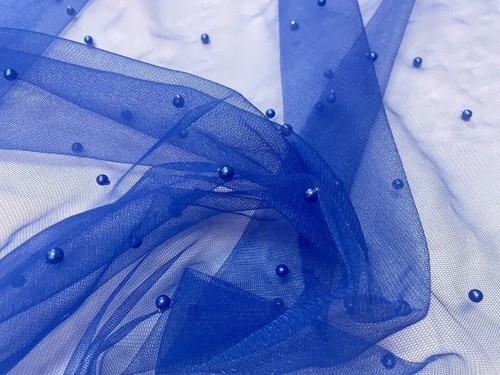 Tissu tulle perlé - tulle, en