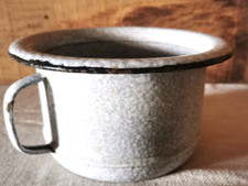 ANCIEN POT DE CHAMBRE  EN TOLE EMAILLEE