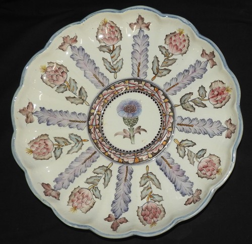 Grand plat faïence