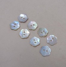 Lot de 8 Boutons anciens en nacre - Mercerie vintage