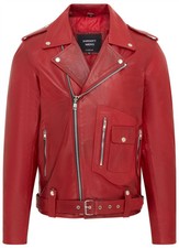 Veste motard cuir - de, en