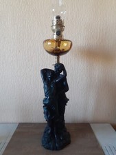 statue résine lampe a pétrole tête matador