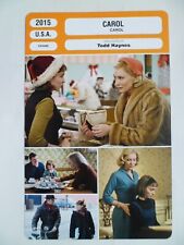 CARTE FICHE CINEMA 2015 CAROL Cate Blanchett Rooney Mara Kyle Chandler S.Paulson